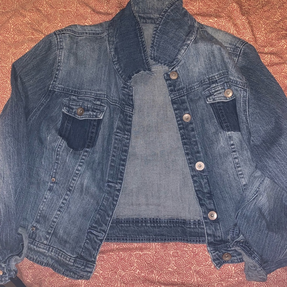 vintage dark wash denim jacket